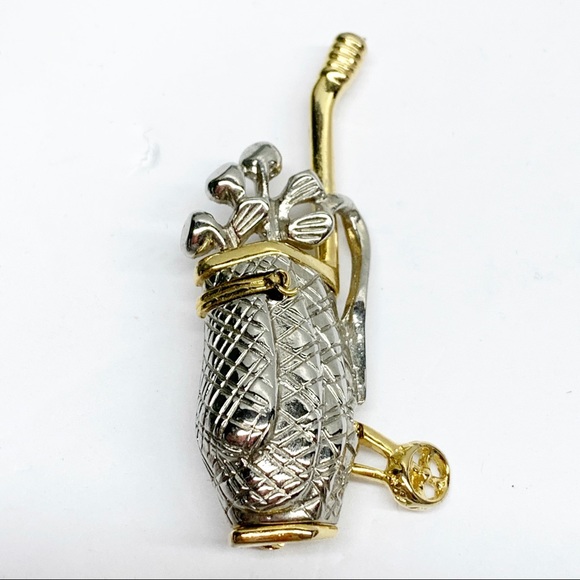 Liz Claiborne Jewelry - 2/$15 Vintage gold bag silver gold tone brooch pin